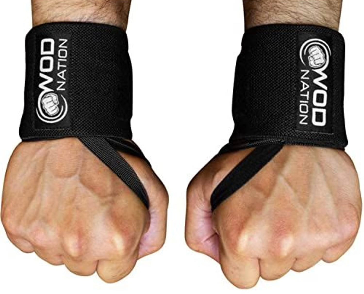 Professional Wrist Wraps & Straps for Gym & Weightlifting (12 Inch) - Weight Lifting Wrist Wraps & Gym Wrist Straps Support for Optimal Powerlifting Performance for Women & Men - Black